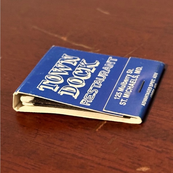 Vintage Matchbook Town Dock Restaurant St Michaels Maryland MD Matches Mulberry - Picture 7 of 12